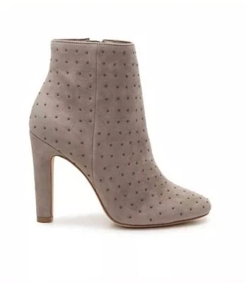 New Joie Tan Studded Suede High Heel Booties Size 8/38 NIB $398 - Image 1 of 4