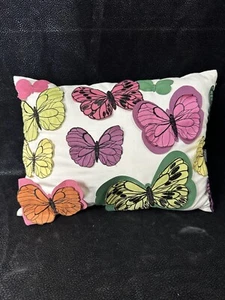 KAS Australia Decorative Throw Pillow Approx 14”x10” Butterflies - Picture 1 of 6