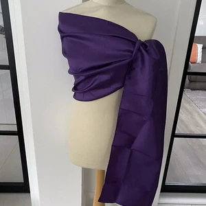 Blau Violett Taft Brandneu Damen Abend Schal/Halstuch - Bild 1 von 4
