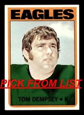 1972 Topps Football 2-262 EX/EX+ Pick From List All PICTURED