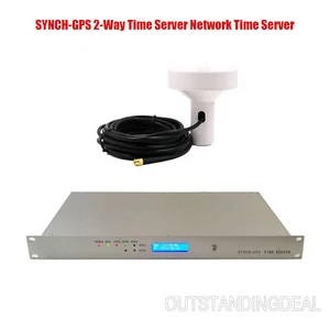 SYNCH-GPS 2-Way Time Server Network Time Server + 30M/98.4FT Mushroom Antenna SZ - Picture 1 of 5