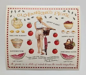 Vintage Susan Branch Stickers Old Fashioned Picnic 1 Module Sheet 4.5"x5" - Picture 1 of 2
