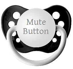 Chupete Botón Silencio - Elige Tu Color - 0-18 Meses - Unisex - Divertido Bebé Binky Foto 1 de 4