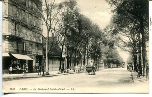 France Paris - Le Boulevard Saint-Michel 1934 cover on postcard - Picture 1 of 4