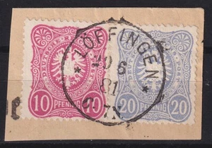 72922) LÖFFINGEN Baden Stempel 1881 auf Briefstück - Bild 1 von 1