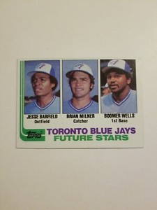 1982 Topps Future Stars Jesse Barfield Brian Milner Boomer Wells #203 Rookie RC