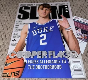 COOPER FLAGG SIGNED SLAM MAGAZINE DUKE BASKETBALL JSA AUTOGRAPH NO LABEL - Picture 1 of 1