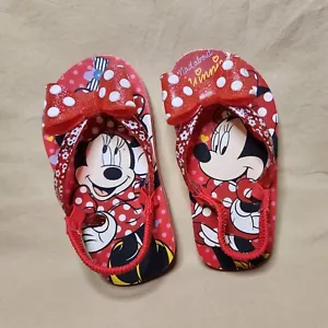 Disney Minnie Mouse Red Beach Flip Flop Sandals Toddler Girls size 9-10 - Picture 1 of 5