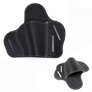 Tactical Concealed Carry OWB Leather Holster 3 Slot Pancake Right Hand Gun Pouch