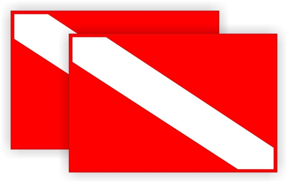 Scuba Diving Gear Helmet Stickers Flag | Dive Flags Decals Labels Submerisible - Image 1 of 1