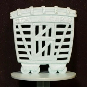 1960 TRAIN/3 Cattle Car Buried Treasure Plastic Ice Cream Stick aqua - Picture 1 of 6