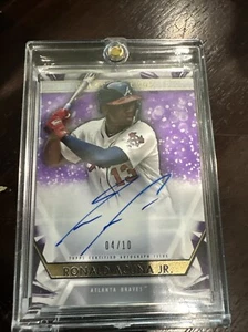 2019 Ronald Acuna Topps Diamond Icons Purple Parallel... Jr Auto #4/10!!! Rare! - Picture 1 of 5
