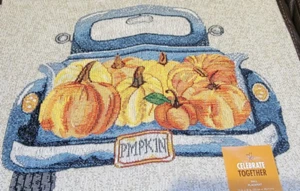 Celebrate Together Fall Truck with Pumpkins Tapestry Placemats Set of 2 New - Picture 1 of 2
