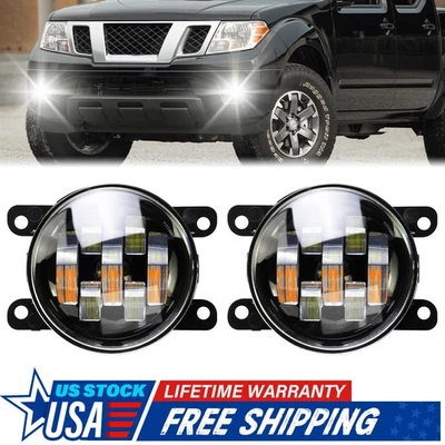 For 2005-2019 Nissan Frontier Front Bumper LED Fog Lights Driving Lamps - Image 1 of 4