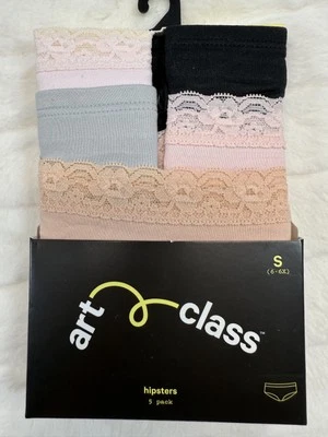 Ropa interior Art Class niñas pequeña 6 6X 5 paquete encaje ribete neutro pastel nuevo Foto 1 de 4