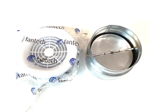NEW Fantech Model DG4 White Designer Grill And 4” Damper Collar For Exhaust Fan - Picture 1 of 9