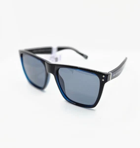 NEW PRIVE REVAUX NEPTUNE PJPM9 BLUE FRAME POLARIZED AUTHENTIC SUNGLASSES 55-17 - Picture 1 of 5