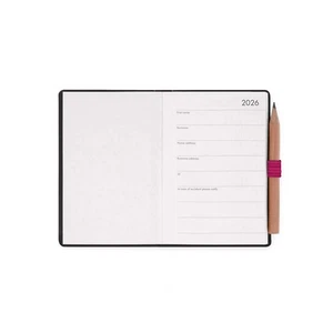 AGENDA 2026 legami MINI bigiornaliera 2-DAY da 12 mesi RASPBERRY rosa CON MATITA - Imagen 1 de 6