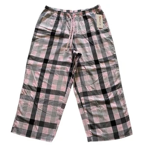 NWT Joyspun Plaid Drawstring Pajama Pants Size Medium Cotton - Picture 1 of 12