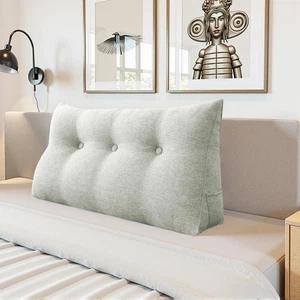 Coussin de Lecture – Coussin Canapé Triangulaire avec Housse Amovible Support... - Photo 1/5