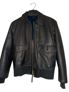 Top Gun G‑1 Bomber Jacket US Navy Genuine Leather M422 Flight Aviator Size  36 - Picture 1 of 8