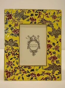 Olivia Riegel Emaille Chinoiserie "Imperial Phoenix" 4x6 Bilderrahmen - Bild 1 von 6