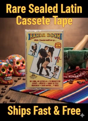 Banda Boom – Más Quebraditas y Vol. 2 Cassette 1994 Globo Records Sealed Foto 1 de 4