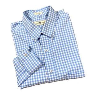 Onward Reserve Mens Classic Fit Blue Gingham Button Down Shirt Size M - Picture 1 of 12