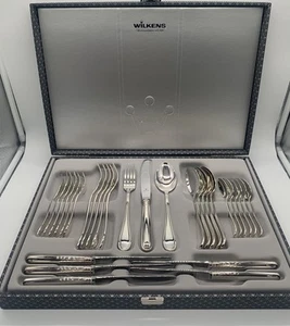 Wilkens Speise- Menübesteck Schwedisch Faden 90 versilbert 30 Teile 6 Pers. OVP - Bild 1 von 9