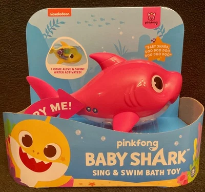 Игрушка для ванны Nickelodeon Pinkfong BABY SHARK SING &SWIM.  Розовый мама акула новый - Изображение 1 из 4