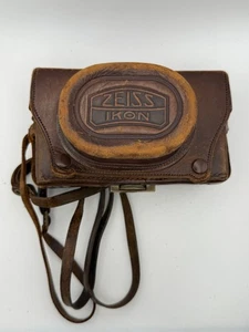 Zeiss Ikon 1777/8 Raro Estuche de Cuero Marrón para Cámara Contax I - Imagen 1 de 6