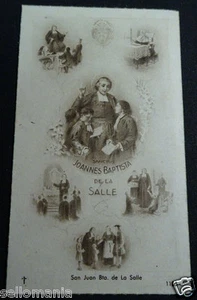 OLD BLESSED SAINT JOHN BAPTIST DE LA SALLE HOLY CARD ANDACHTSBILD SANTINI CC1302 - Foto 1 di 1