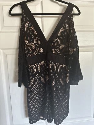 Mia холодные плечи кружева Детский комбинезон черный кружевной костюм на Бардо размер 8 новый с ярлыком - Изображение 1 из 4