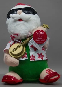 Holiday Time 10.5 in Animated Santa with Banjo Plush Toy NWT - Picture 1 of 2