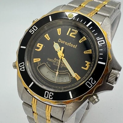 Reloj digital analógico Armitron para hombre bisel giratorio alarma crono 7" ~ problema de pantalla Foto 1 de 4