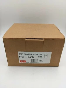 Breite Kabel Draht Heftklammer 3/4" PS-575 Romex Box von 500, Neu Gardner Bieger - Bild 1 von 3