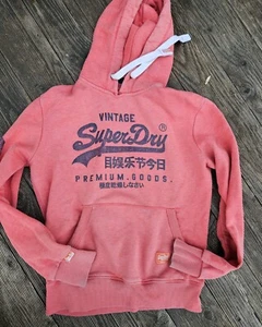 SUPERDRY HERREN HOODIE, KAPUZENPULLOVER GRÖßE M ROSA,KORALL 1A ZUSTAND - Bild 1 von 4