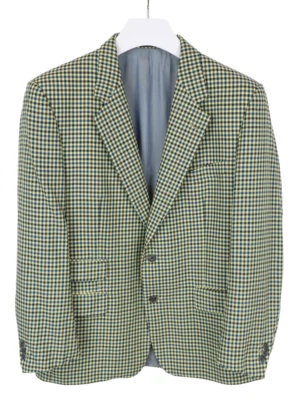 Trussardi Action Blazer Men (EU) 52 Single Breasted With Notch Lapel Wool Check - Image 1 of 4