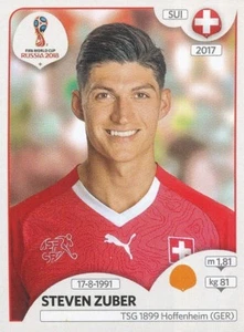 382 STEVEN ZUBER SWITZERLAND TSG.HOFFENHEIM STICKER WORLD CUP RUSSIA 2018 PANINI - Picture 1 of 1
