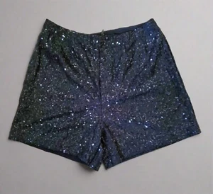 Sequin Shorts, Black Sequins - Picture 1 of 1