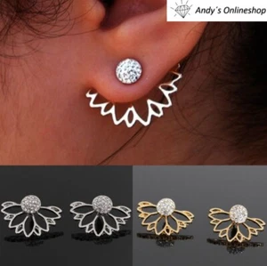 Ohrringe Ohrstecker Ohrschmuck Zirkonia Strass Silber Gold Damen 2 Stück Paar - Bild 1 von 6