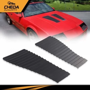 Par de insertos de persiana de capó negro apto para Chevy Camaro Z28 1985-1990 e IROC - Imagen 1 de 8