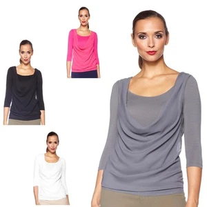 T-shirt Hot In Hollywood con drappeggio frontale "perfetta" 175544-J (S) - Foto 1 di 4