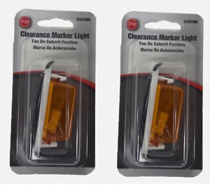 TRAILER Clearance Marker Light 2 PACK Orange 12Volt V107WA Amber - Foto 1 di 2
