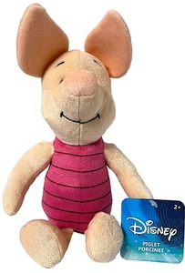 Walt Disney Winnie the Pooh PIGLET 9" Peluche Peluche Giocattolo Just Play Nuovo con etichette NUOVO - Foto 1 di 2