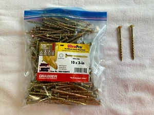 #10 x 3” Lox 2 Flat Scavenger Head Yellow Zinc Coarse Thread, 150 Deck Screws - Picture 1 of 2