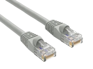 25ft Cat6 UTP Ethernet Network Patch Cable Snagless 24AWG Bare Copper, Gray - Picture 1 of 6