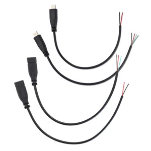 USB 2.0 Type C Male female Connector 2pin/4pin Wire DIY Cable for Huawei Xiaomi - Picture 1 of 5