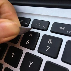 Black Keyboard Stickers with White Letters for Easy Typing on Laptop B1X0/ - Picture 1 of 15