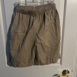 Youth Boy Size L 14/16 Lands End Tan Shorts Gently Used - Picture 1 of 3